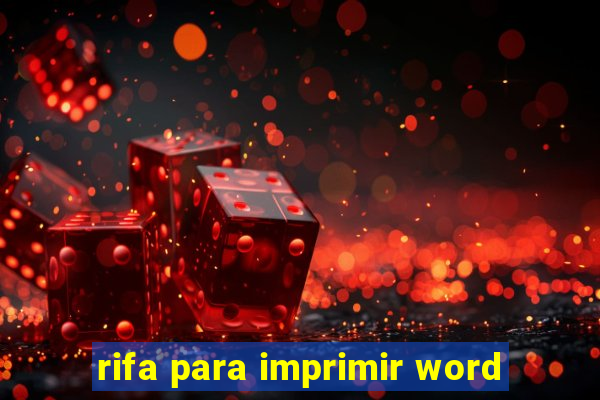 rifa para imprimir word