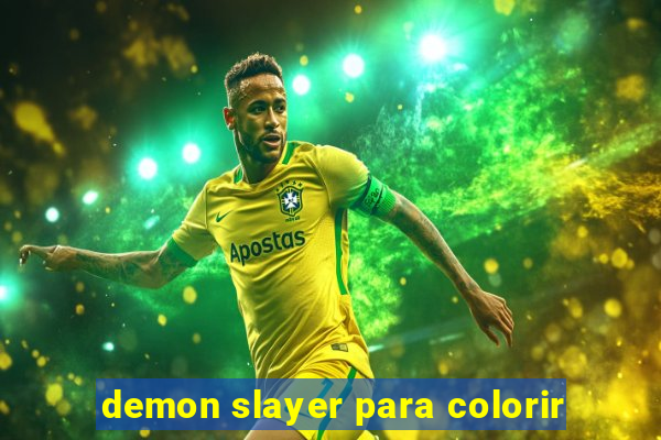 demon slayer para colorir